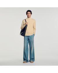 Sandro - Half Zip Wool Sweater - Lyst