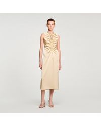 Sandro - Rhinestone Midi Dress - Lyst