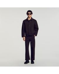 Sandro - Denim Worker Jacket - Lyst