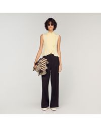 Sandro - Ruffled Smocked Top - Lyst