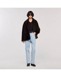 Sandro - Manteau veste en fausse fourrure - Lyst