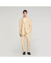 Sandro - Oversized Linen Suit Jacket - Lyst