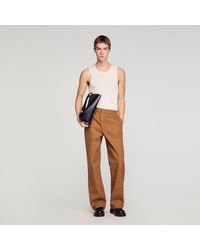 Sandro - Jean large jacquard square cross - Lyst