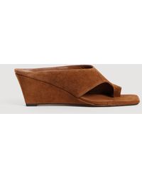 Sandro - Suede Wedge Sandals - Lyst