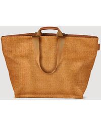 Sandro - Large Woven Canvas Bag - Lyst