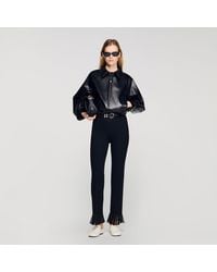 Sandro - Lamb Leather Jacket - Lyst