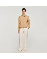 Sandro - Zip-Up Cotton Jacket - Lyst