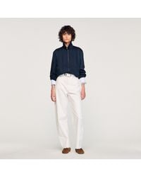 Sandro - Standing Collar Zip-Up Jacket - Lyst