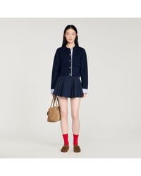 Sandro - Wool Polo Cardigan - Lyst