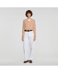 Sandro - 2-In-1 Cable Knit Sweater - Lyst