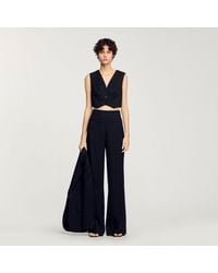 Sandro - Sequin Cropped Vest - Lyst