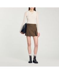 Sandro - Short Skirt With Pockets - Lyst