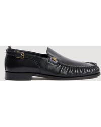 Sandro - Leather Buckle Loafers - Lyst
