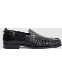 Sandro - Mocassins en cuir à boucle - Lyst