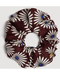 Sandro - Printed Silk Scrunchie - Lyst