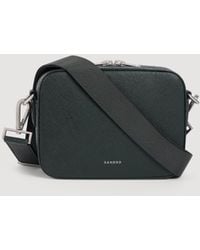Sandro - Small Reconstituted Leather Logo Bag - Lyst
