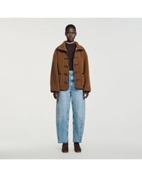 Sandro - Short Faux Fur Coat - Lyst