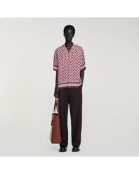 Sandro - Chemise fluide à imprimé square cross - Lyst