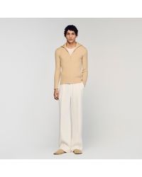 Sandro - Zip Cardigan With Standing Collar - Lyst