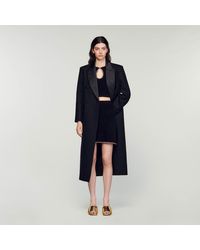 Sandro - Short Velvet Knit Skirt - Lyst