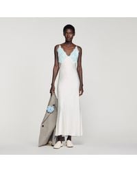 Sandro - Lingerie-Style Maxi Dress - Lyst