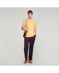Sandro - Loose-Fit Shark Collar Shirt - Lyst
