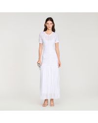 Sandro - Beaded Knit Maxi Dress - Lyst
