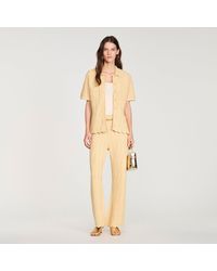 Sandro - Rhinestone Knit Trousers - Lyst
