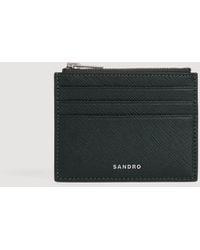 Sandro - Leather Zip Card Holder - Lyst