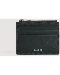 Sandro - Leather Zip Card Holder - Lyst