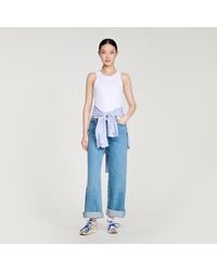 Sandro - Beaded Ribbed Vest Top - Lyst