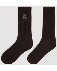 Sandro - Ribbed Logo Socks - Lyst