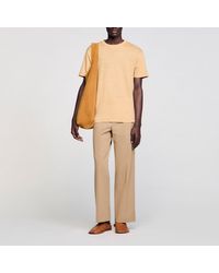 Sandro - Linen T-Shirt - Lyst