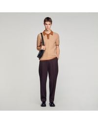 Sandro - Square Cross Polo Shirt - Lyst