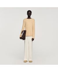 Sandro - Bouclé Cotton Jumper - Lyst
