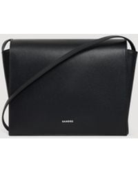 Sandro - Small Leather Bag With Logo - Lyst