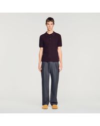 Sandro - Polo en maille éponge - Lyst