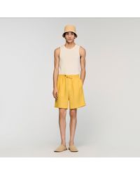 Sandro - Elastic Waist Linen Shorts - Lyst