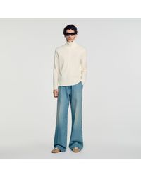 Sandro - Zip-Up Wool Cardigan - Lyst