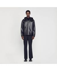 Sandro - Blouson en cuir - Lyst