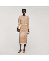 Sandro - Decorative Knit Cardigan - Lyst