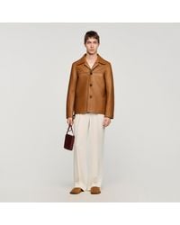 Sandro - Buttoned Lambskin Jacket - Lyst