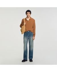 Sandro - Baggy Faded Cotton Jeans - Lyst