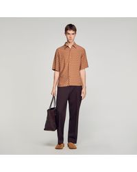 Sandro - Link Print Loose-Fit Shirt - Lyst