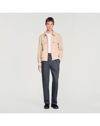Sandro - Waffle-Effect Zip-Up Jacket - Lyst
