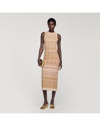 Sandro - Fancy Knit Maxi Dress - Lyst
