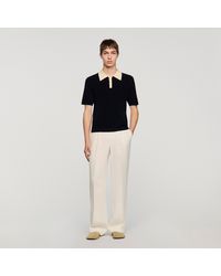 Sandro - Two-Tone Polo Shirt - Lyst