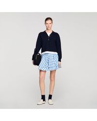 Sandro - Metal Button Layered Collar Jumper - Lyst
