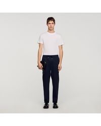 Sandro - Elasticated Straight-Leg Trousers - Lyst
