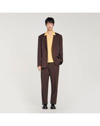 Sandro - Oversized Wool Jacket - Lyst